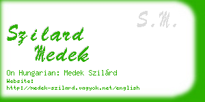 szilard medek business card