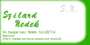 szilard medek business card